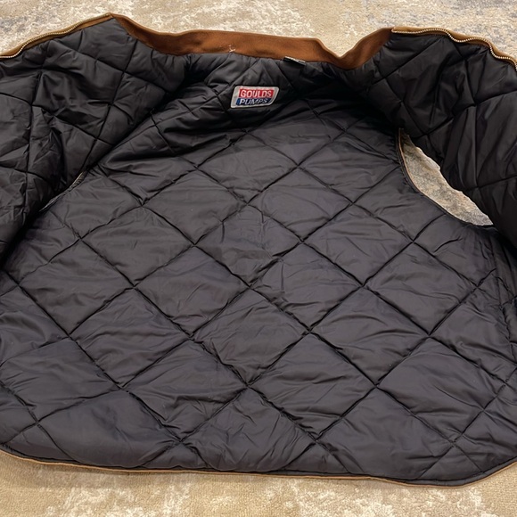 GOULDS PUMPS MENS WORK VEST XL 100% COTTON WITH 100% NYLONFACE POLYBATT LINING - Picture 6 of 8